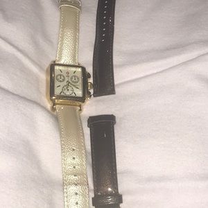 Michele Deco Watch /extra 18 dark brown  band